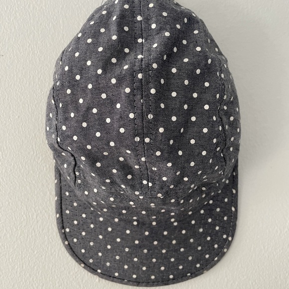 Polka dot chambray five panel hat - Picture 2 of 4